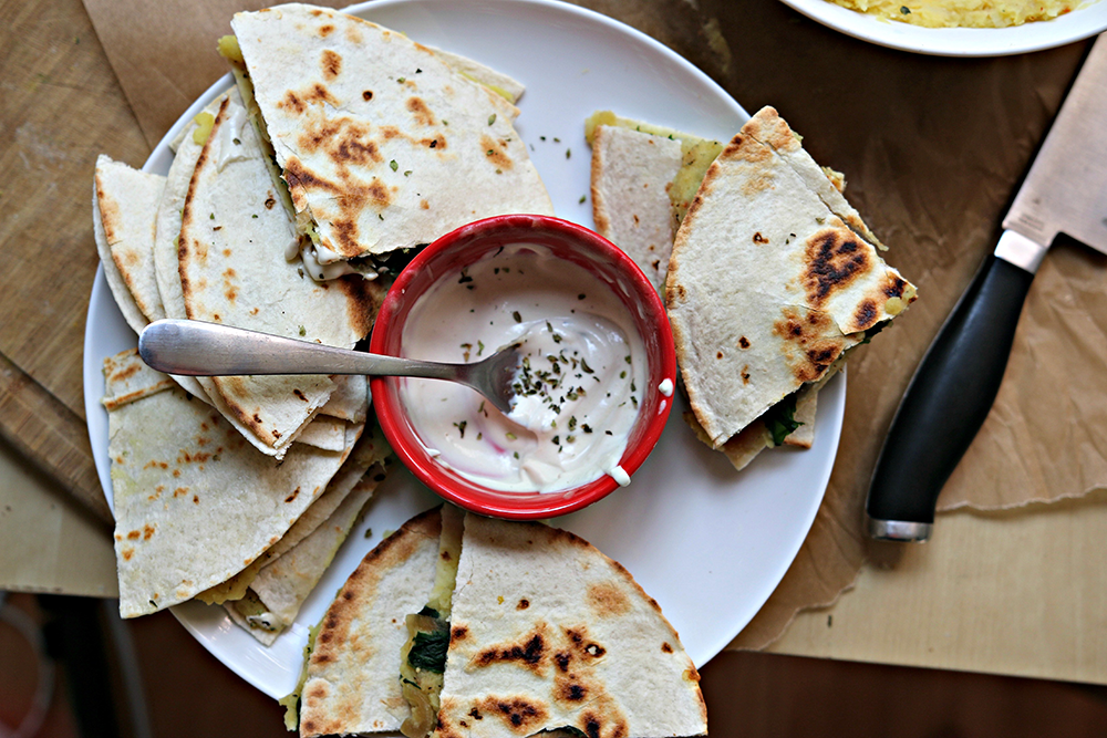 Vegan Potato Quesadillas